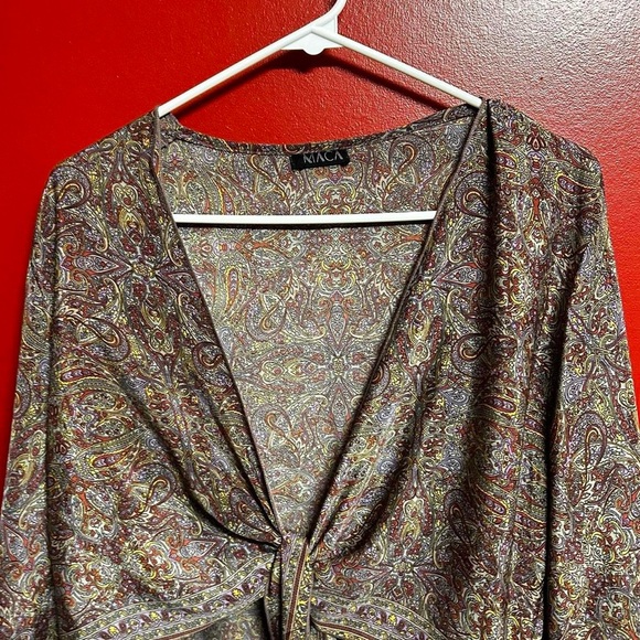Maca Layered Wrap Robe - Picture 3 of 3